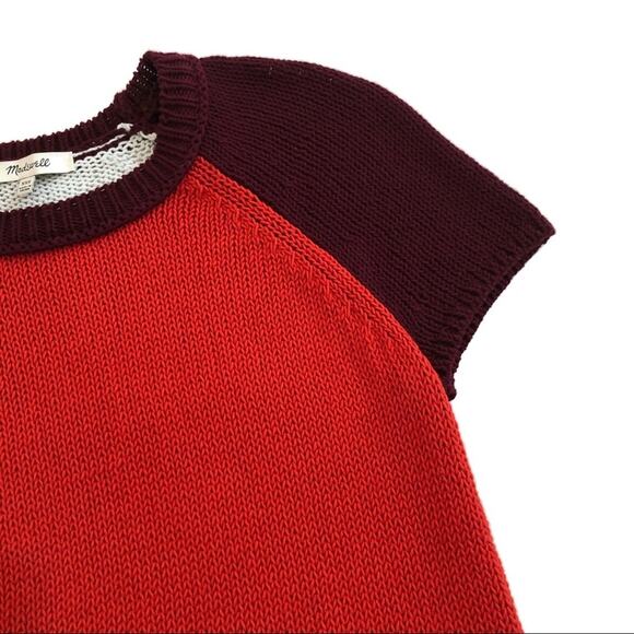 Madewell Colorblock Crop Sweater Tee Size XXS - Picture 8 of 10